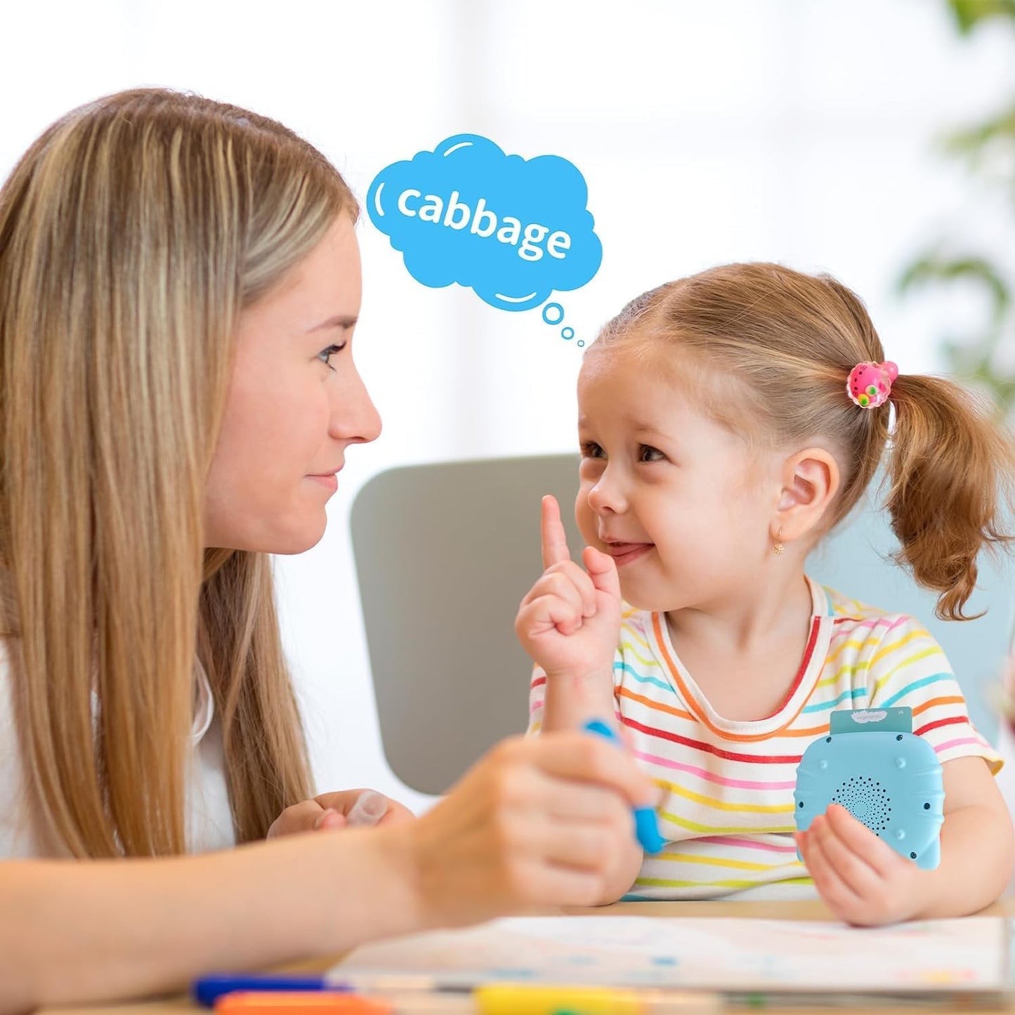 Talking Flash Cards for Kids 2-5 Years | Rechargeable Educational Learning Toy for Toddlers | Cognitive Language Skills Builder for Boys & Girls | Sound Flashcard Device for Babies