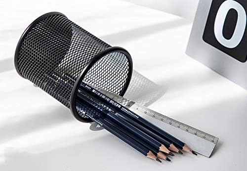 Black Round Mesh Pen Stand