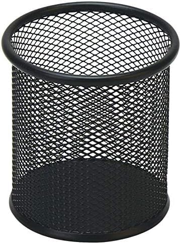 Black Round Mesh Pen Stand