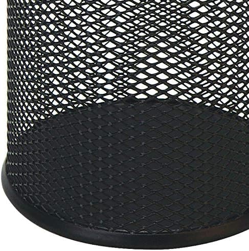 Black Round Mesh Pen Stand