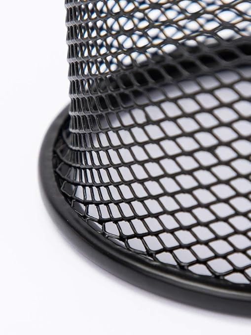 Black Round Mesh Pen Stand